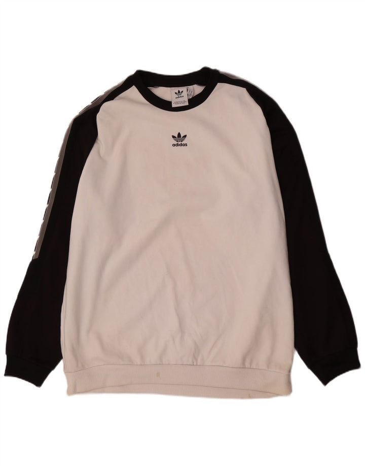 Hanorac pentru bărbați Adidas Jumper XL, alb, poliester color bloc