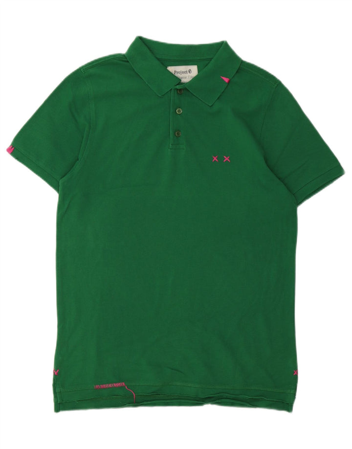 Tricou polo pentru bărbați Project Bumbac verde mediu