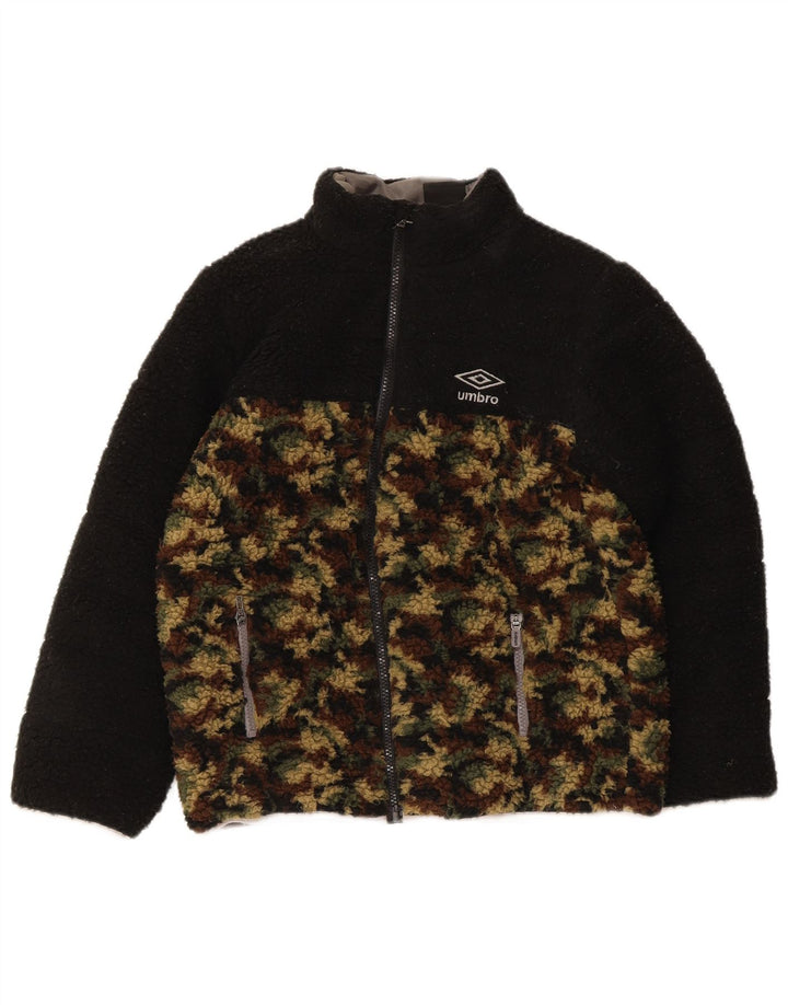 Jachetă fleece pentru băieți Umbro 12-13 ani poliester camuflaj negru