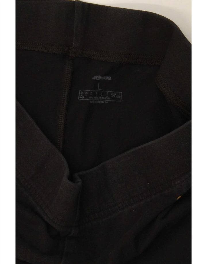 Leggings cu grafic pentru femei Adidas Marea Britanie 16/18 mare negru