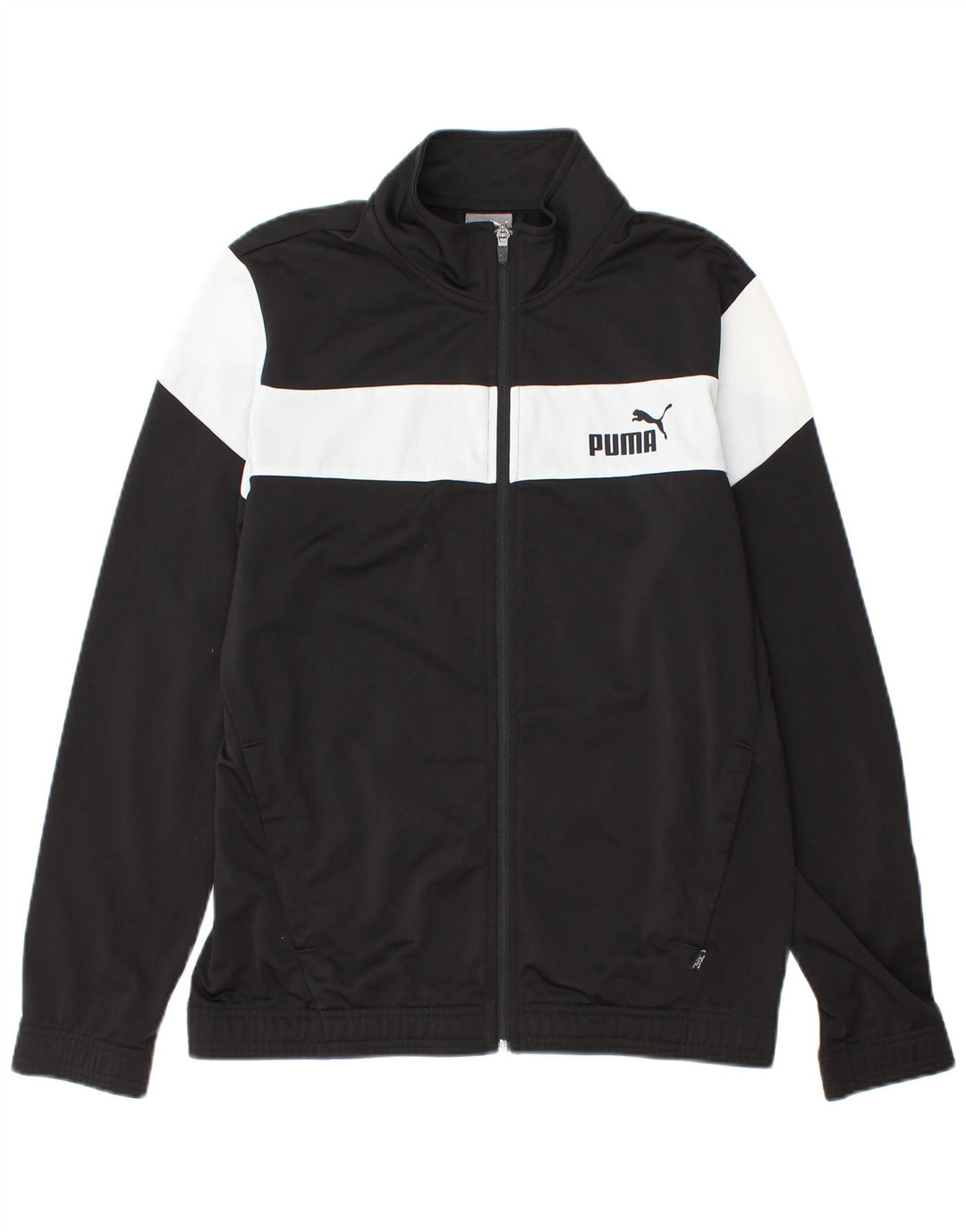 Jachetă de trening PUMA pentru bărbați, negru, poliester color bloc