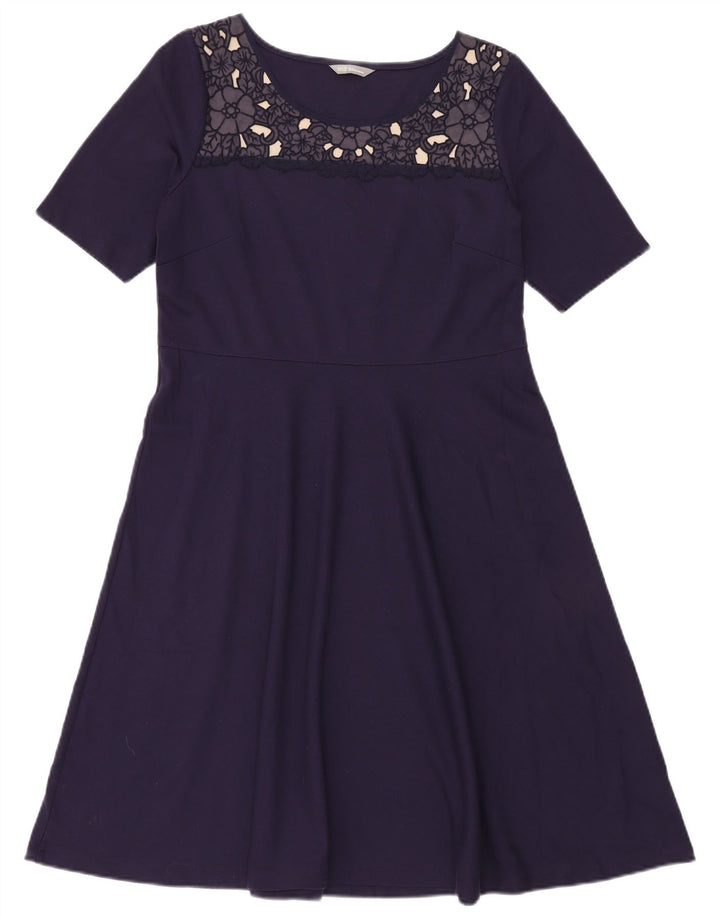 MARKS & SPENCER Rochie A-Line pentru femei UK 14 Medium Bleumarin Floral