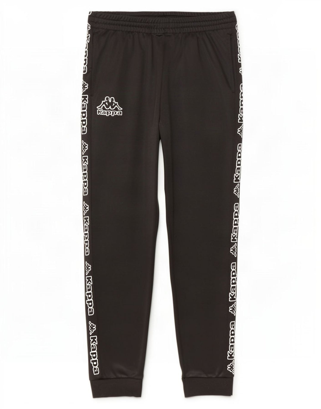 Pantaloni de trening cu grafică pentru bărbați Kappa Pantaloni de jogging, mari, negru, poliester