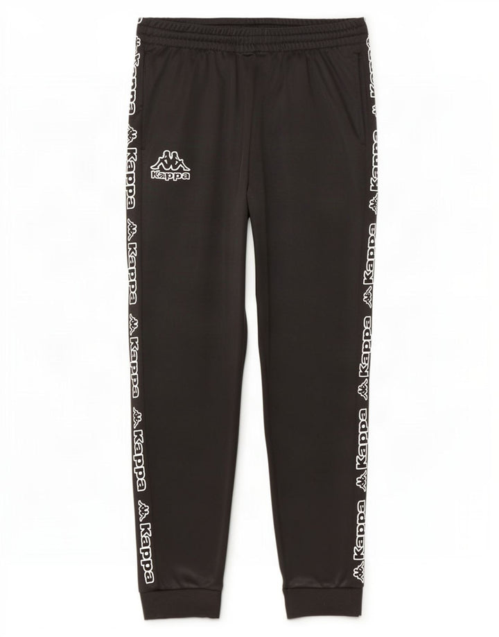 Pantaloni de trening cu grafică pentru bărbați Kappa Pantaloni de jogging, mari, negru, poliester