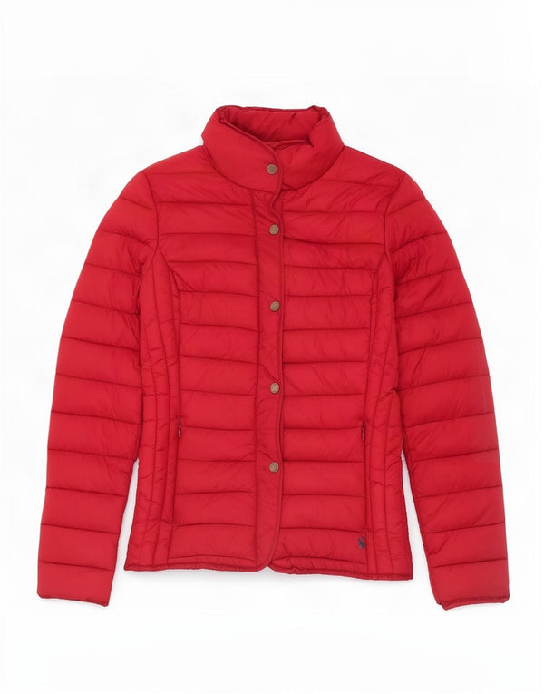 Joules Womens Padded Jacket UK 8 Small Red Polyamide