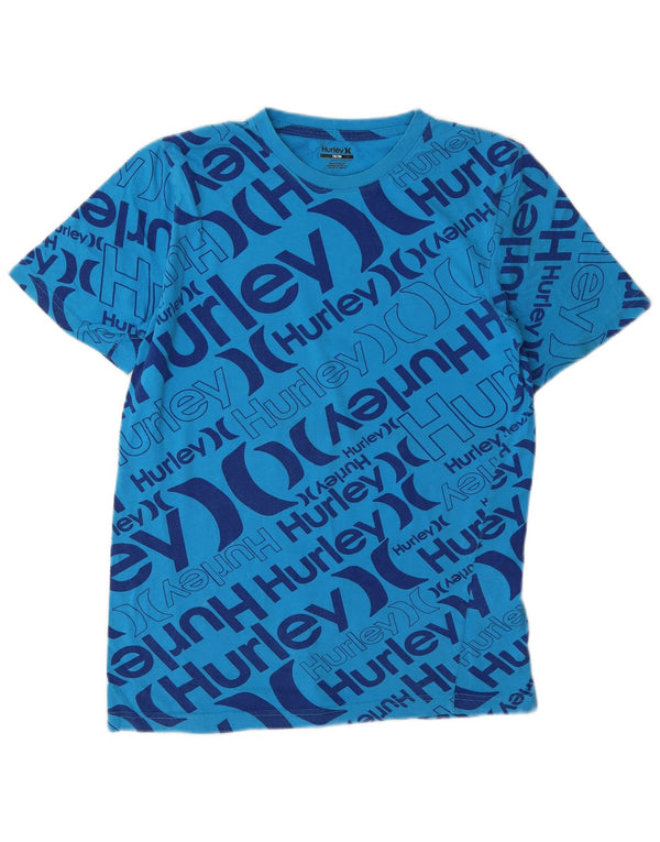 Tricou grafic Hurley Boys Top 13-14 ani Bumbac albastru