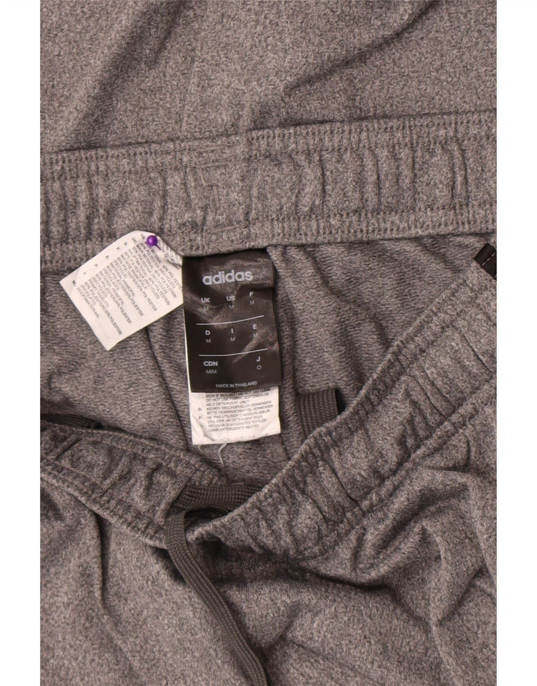 Pantaloni de trening pentru bărbați Adidas, gri mediu, poliester