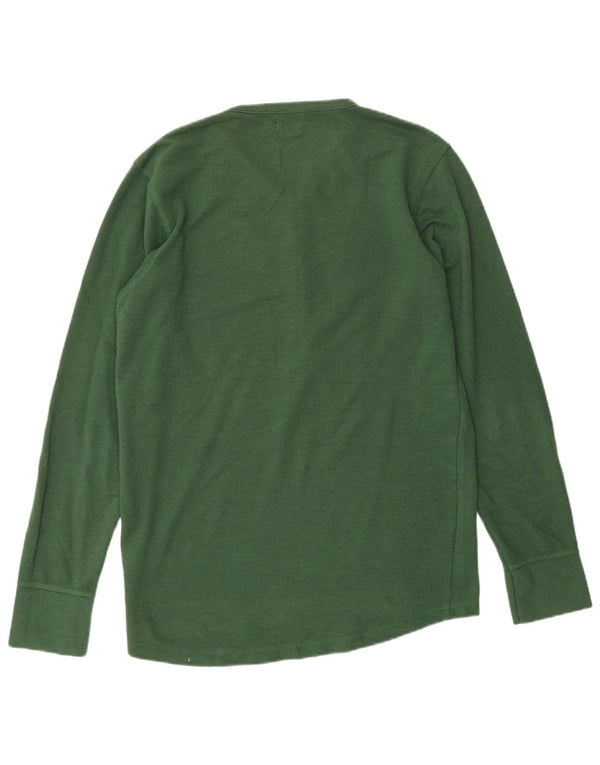 JACK & JONES Mens Top Long Sleeve Medium Green