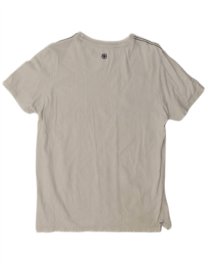 Tricou grafic pentru bărbați Fat Face Top Bumbac alb mediu