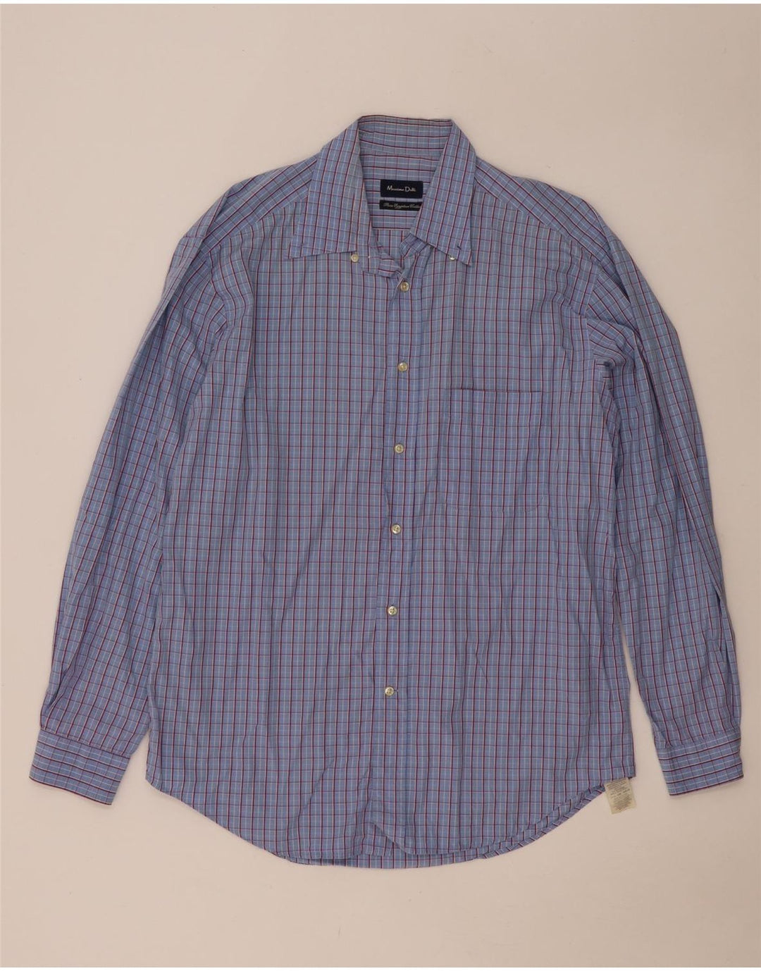 Cămașă Massimo Dutti pentru bărbați Mărimea 44 XL Bumbac cu check albastru