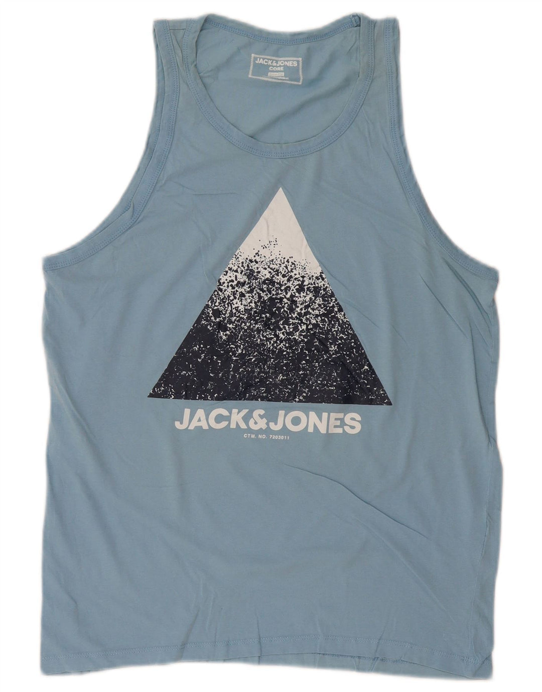 JACK & JONES Vest cu grafică Core Slim Fit pentru bărbați, mare, albastru