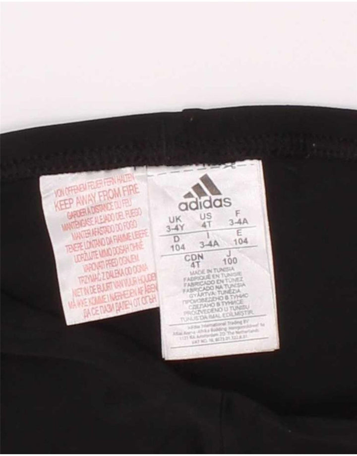 Pantaloni scurți sport pentru băieți Adidas 3-4 ani poliester negru