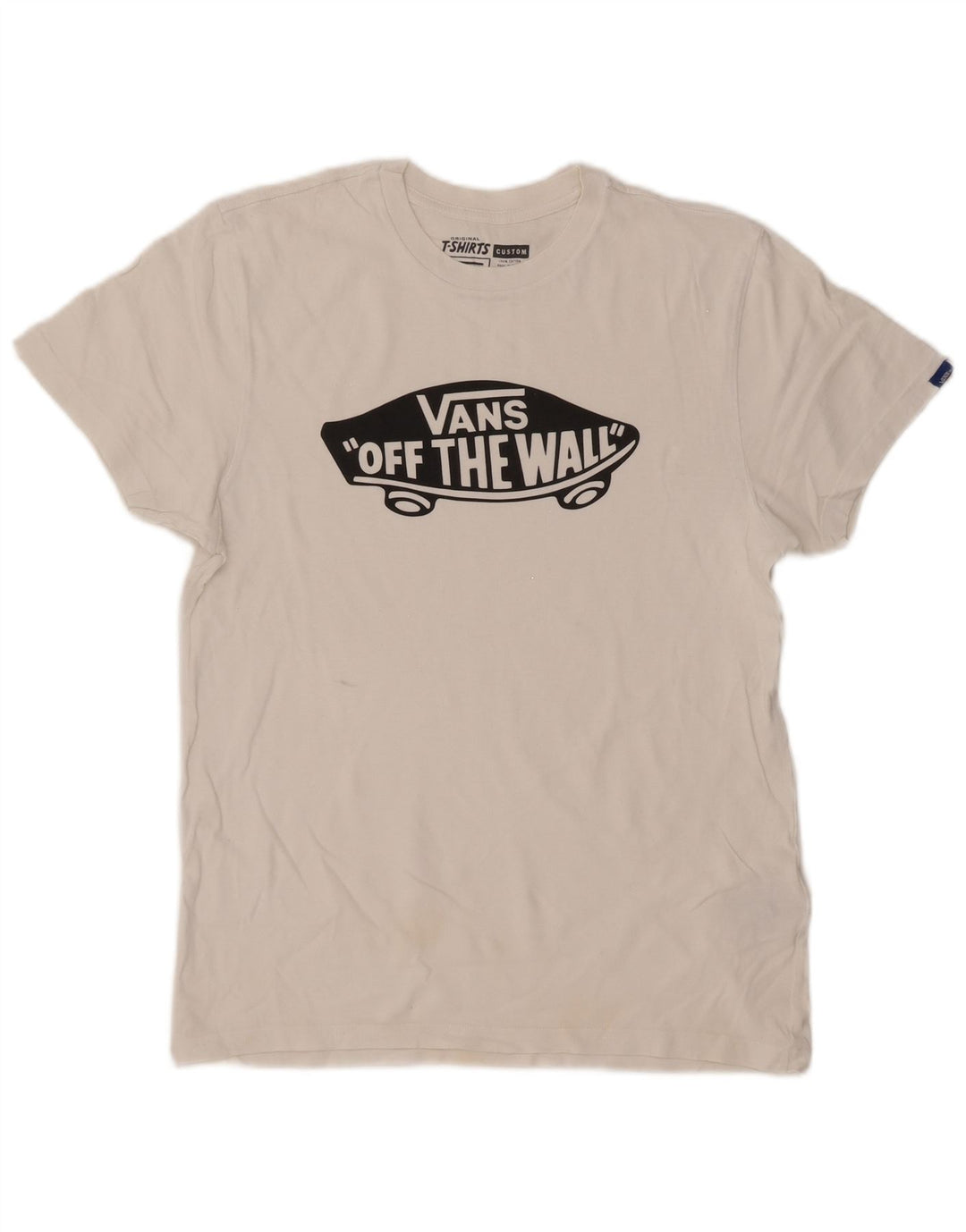 Tricou grafic personalizat Vans pentru bărbați Top, bumbac alb mediu