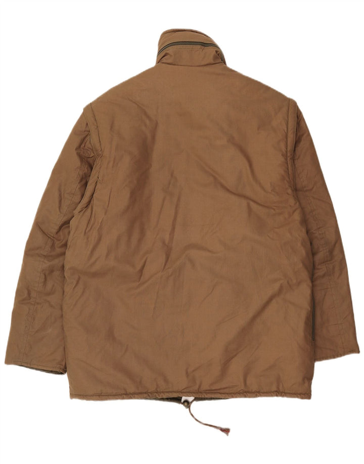 Jachetă căptușită cu glugă vintage pentru bărbați IT 52 XL kaki