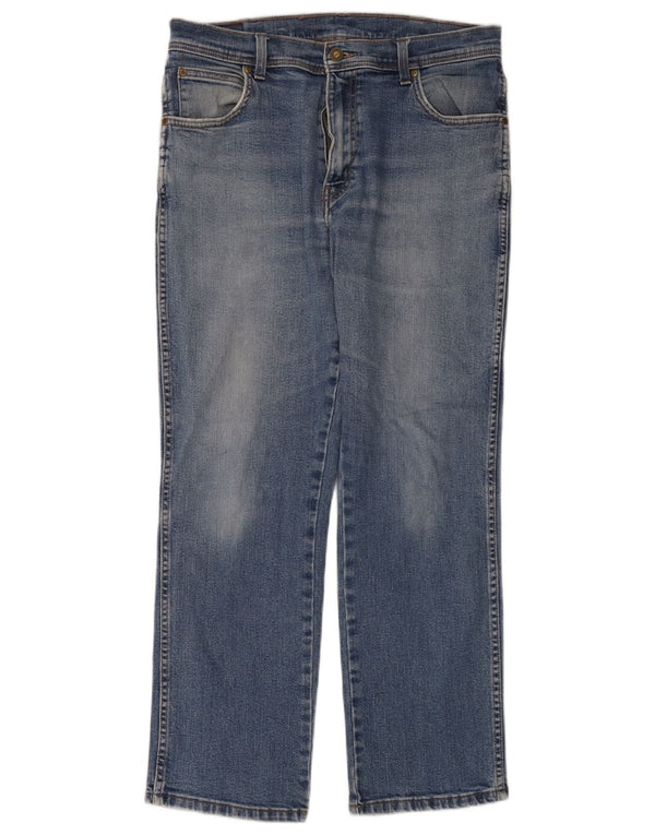 Blugi drepti pentru bărbați Wrangler W34 L30 Bumbac albastru