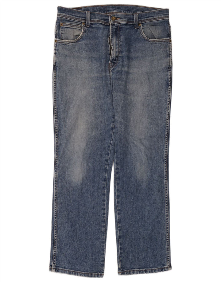 Blugi drepti pentru bărbați Wrangler W34 L30 Bumbac albastru