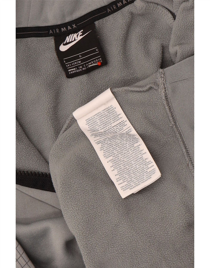 Pulover NIKE pentru băieți, cu grafică, 12-13 ani, mare, poliester cu carouri gri