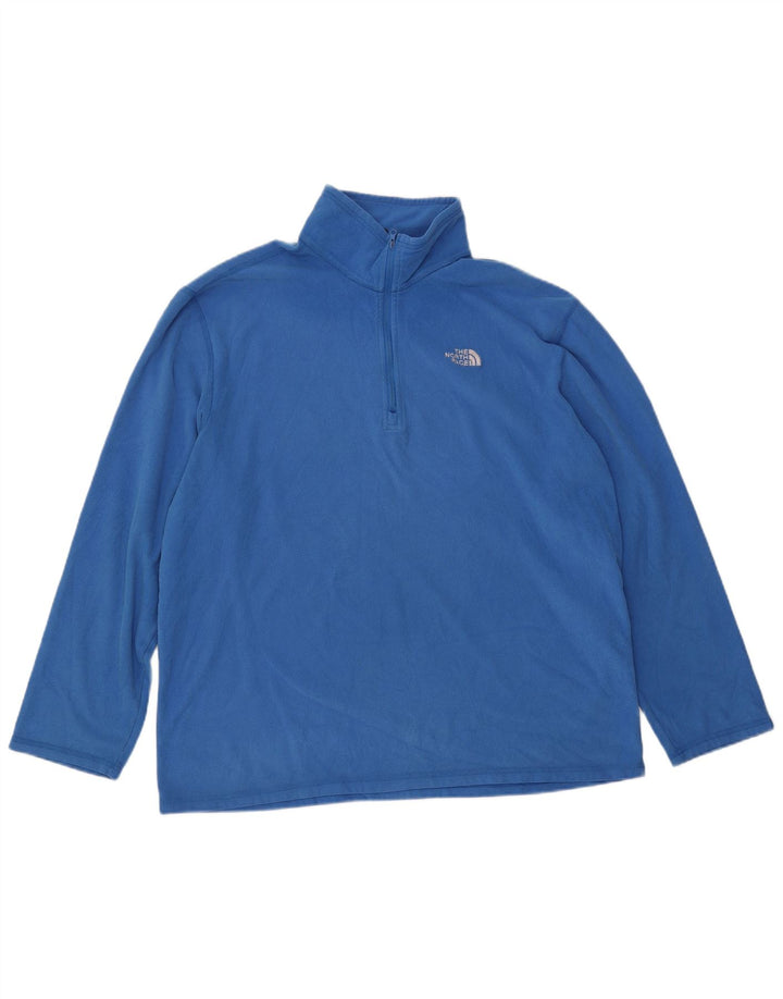 Pulover pentru bărbați THE NORTH FACE, cu fermoar și gât, XL, poliester albastru