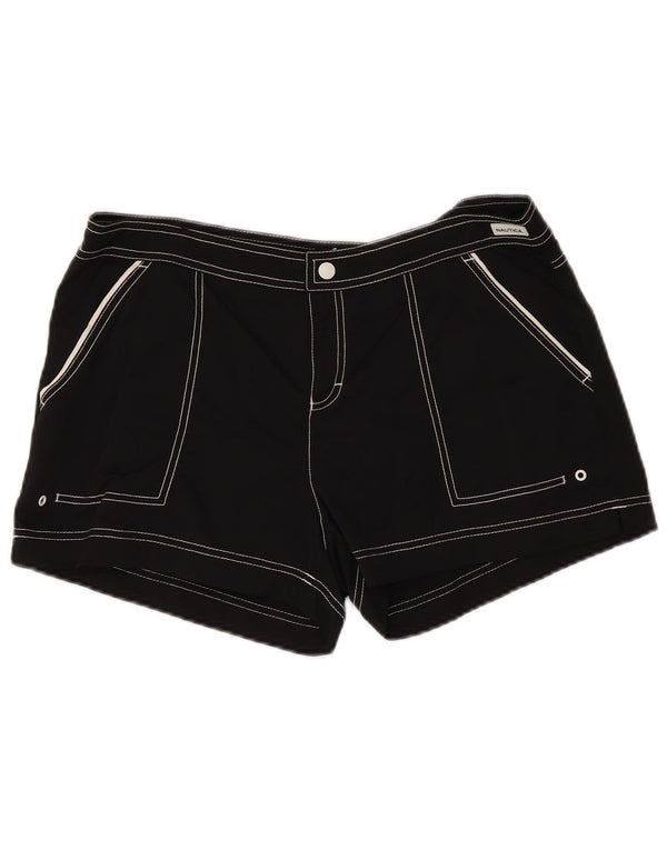 Pantaloni scurți de înot Nautica pentru femei UK 16, mare, negru, nailon