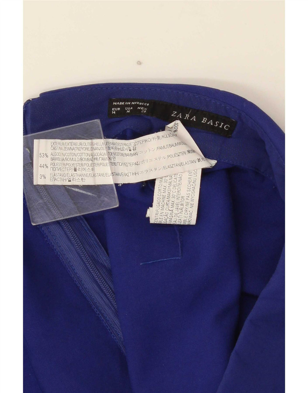 Pantaloni scurți pentru femei Zara Medium W28 Bleumarin Bumbac