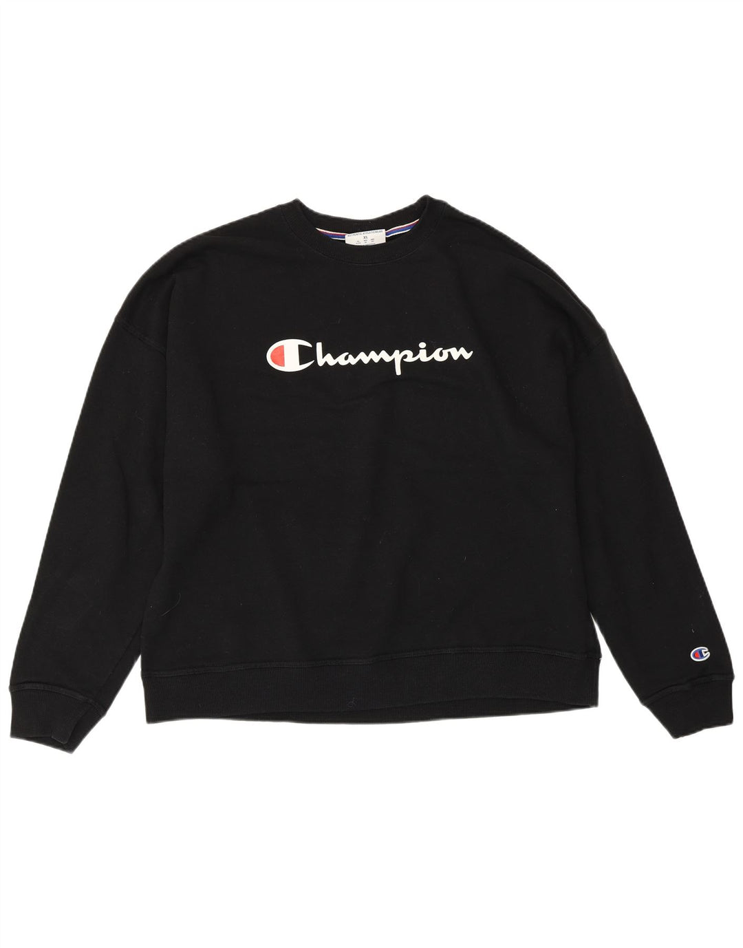 Pulover pentru damă CHAMPION cu grafic supradimensionat, UK 18 XL, negru