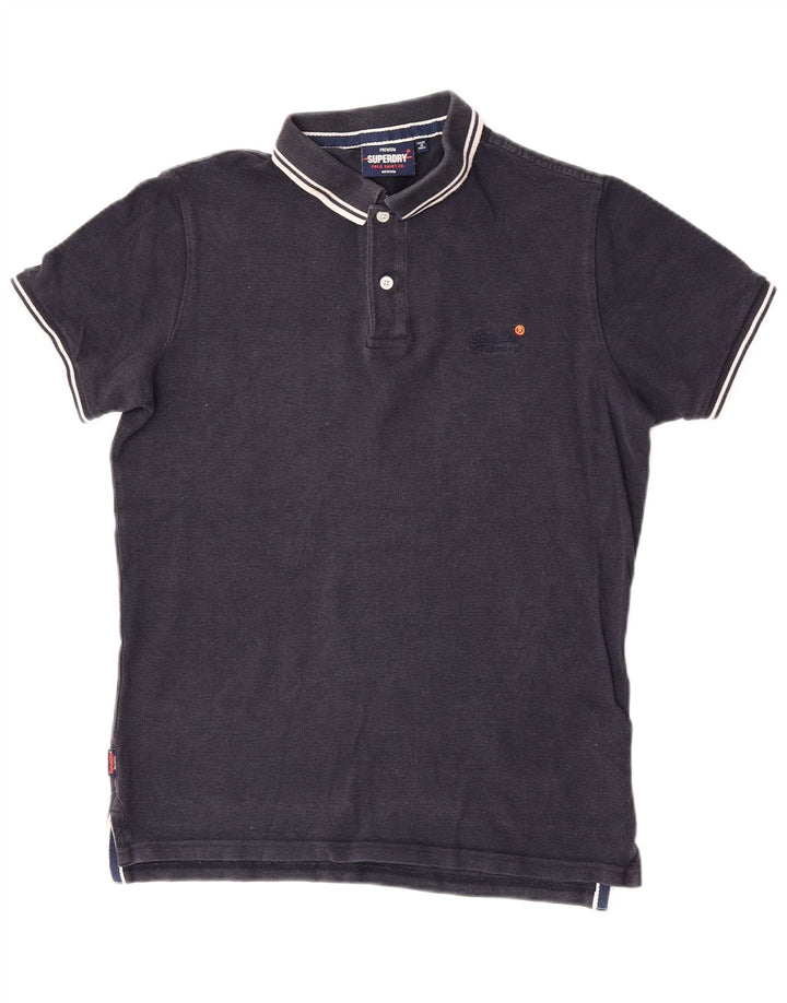 Tricou polo pentru bărbați Superdry, mediu bleumarin