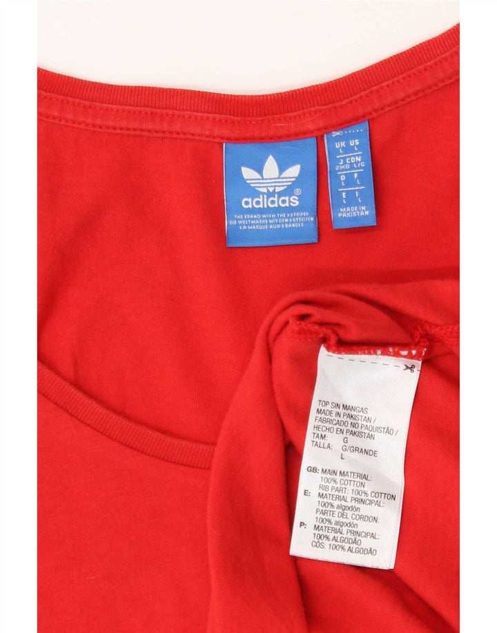 Vesta grafică pentru bărbați Adidas, mare, roșu, bumbac