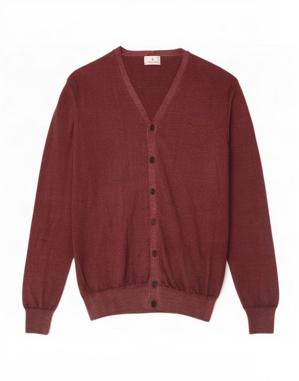 Pulover cardigan pentru bărbați Conte of Florence 3XL Lână Bordeaux