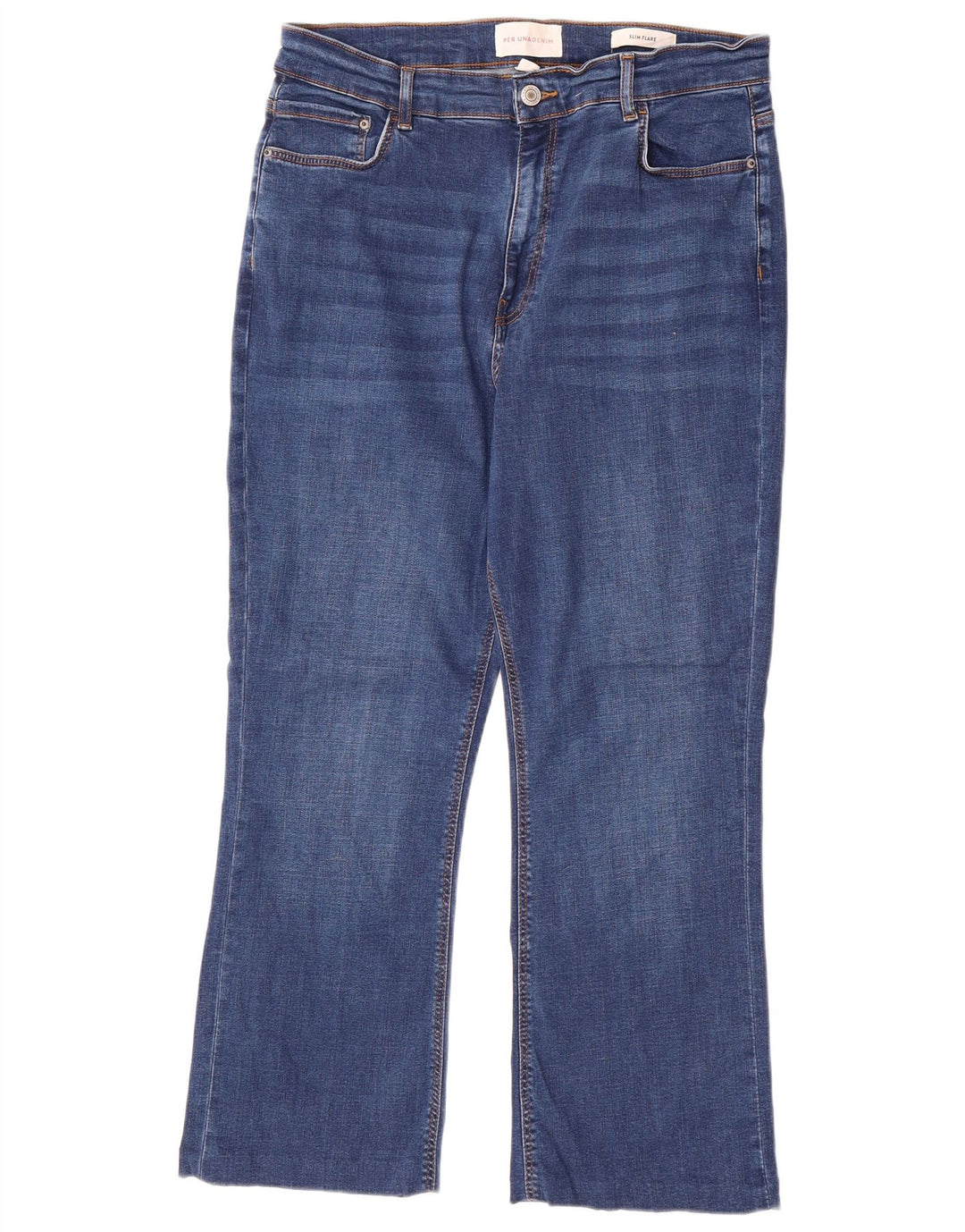 Marks & Spencer blugi evazați crop pentru femei UK 16 mare W32 L25 albastru