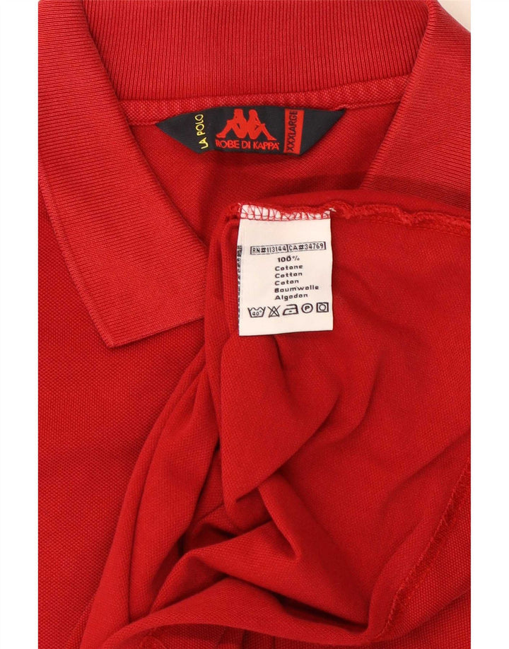 Cămașă polo pentru bărbați Kappa 3XL bumbac roșu