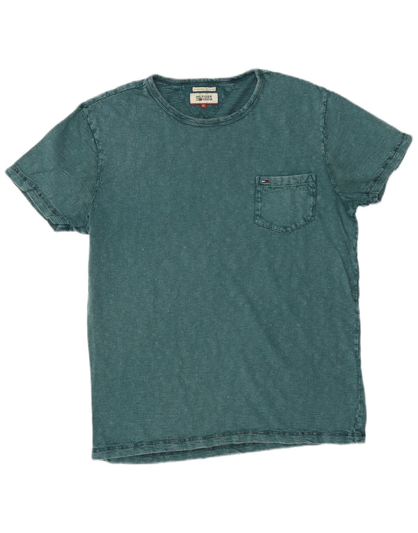 Tricou pentru bărbați Tommy Hilfiger Top XL Turcoaz