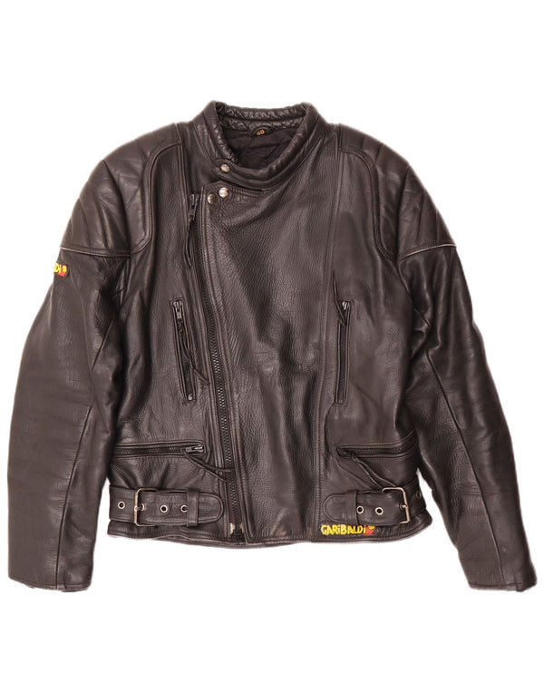 Jachetă de curse din piele pentru motocicletă pentru bărbați Garibaldi EU 40 Medium Negru
