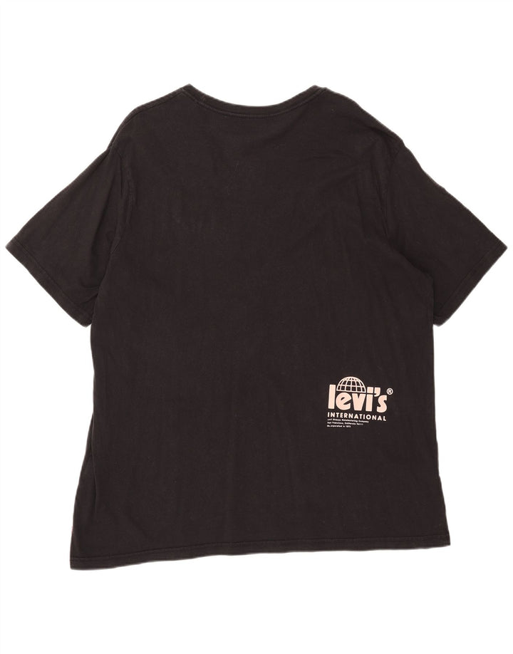 Tricou cu grafic relaxat Levi's pentru bărbați Top XL negru