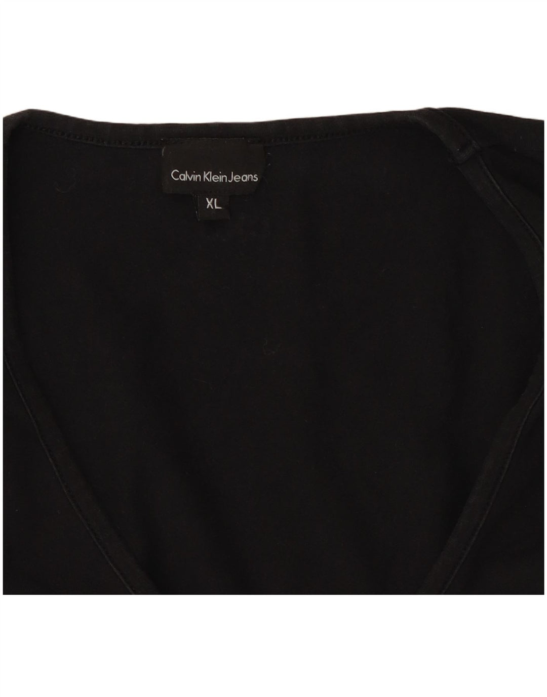 CALVIN KLEIN JEANS Top pentru femei cu mânecă lungă UK 18 XL Negru