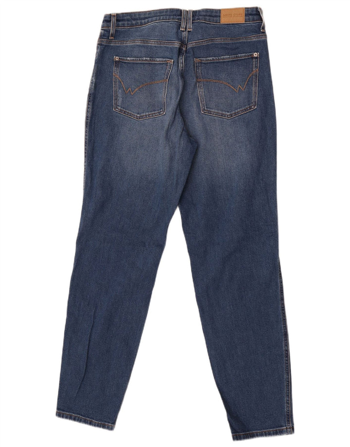 White Stuff Blugi subțiri de weekend pentru femei UK 12 Medium W32 L31 Blue Bumbac