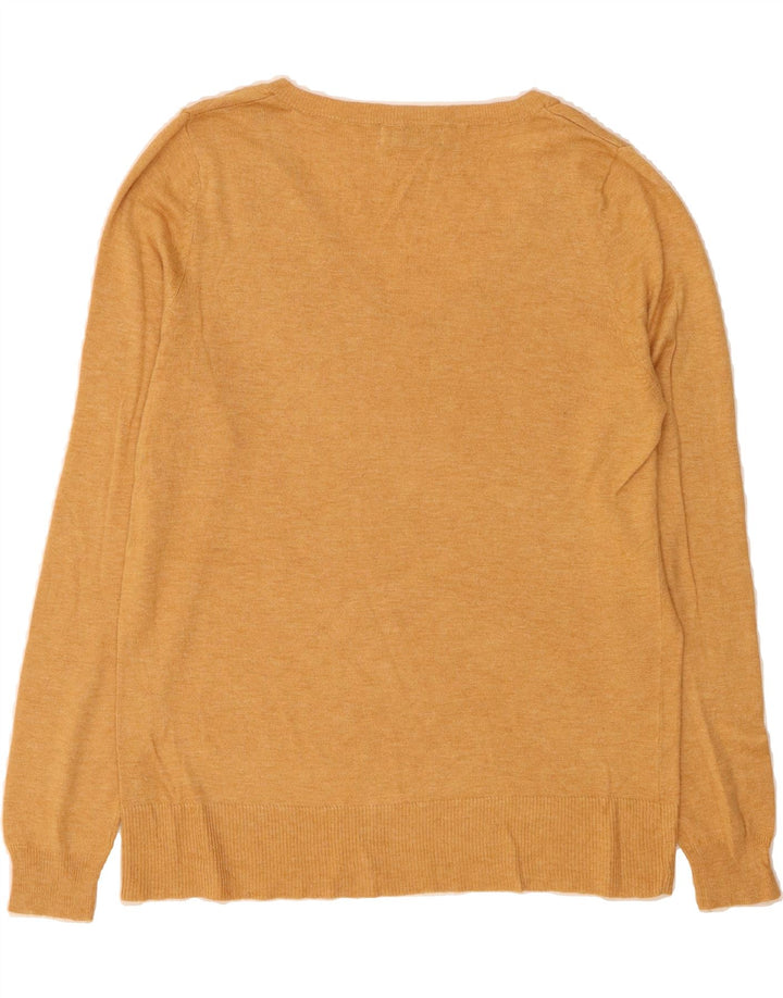 MOSSIMO Womens V-Neck Jumper Sweater UK 16 Large Brown Nylon Vintage Mossimo and Second-Hand Mossimo from Messina Hembry 