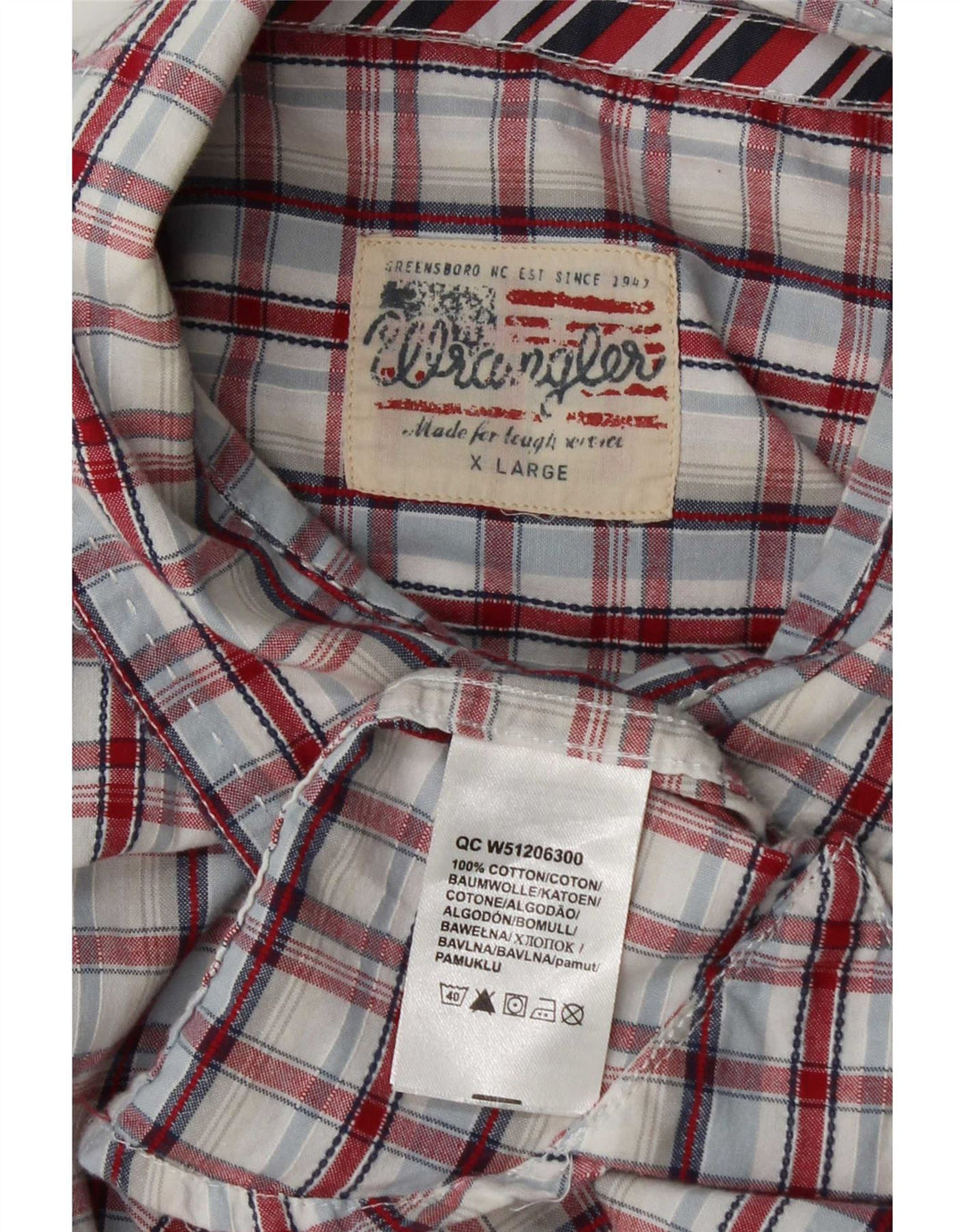 Cămașă cu mânecă scurtă pentru bărbați Wrangler, bumbac în carouri multicolore