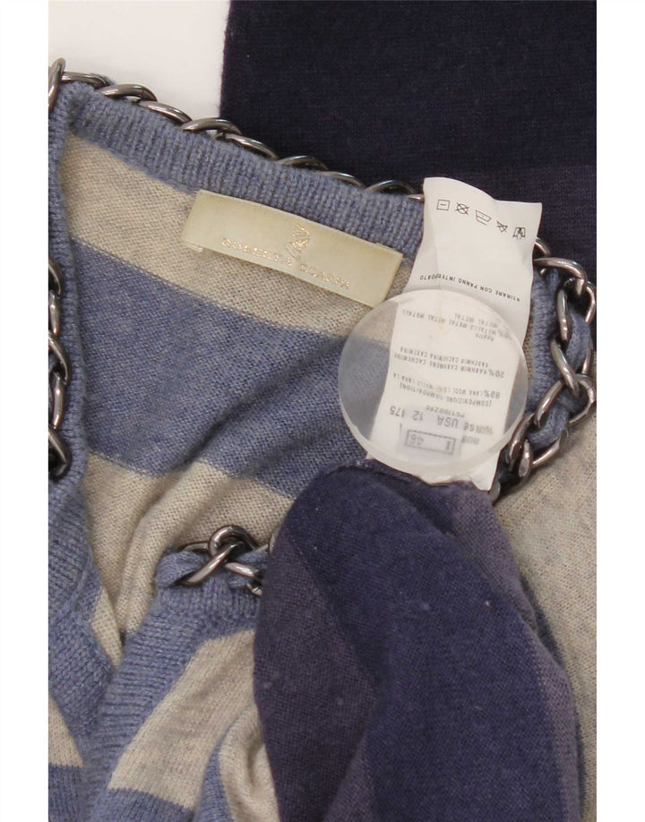 Pulover cardigan pentru femei Roberta Scarpa IT 46 mare bleumarin cu dungi