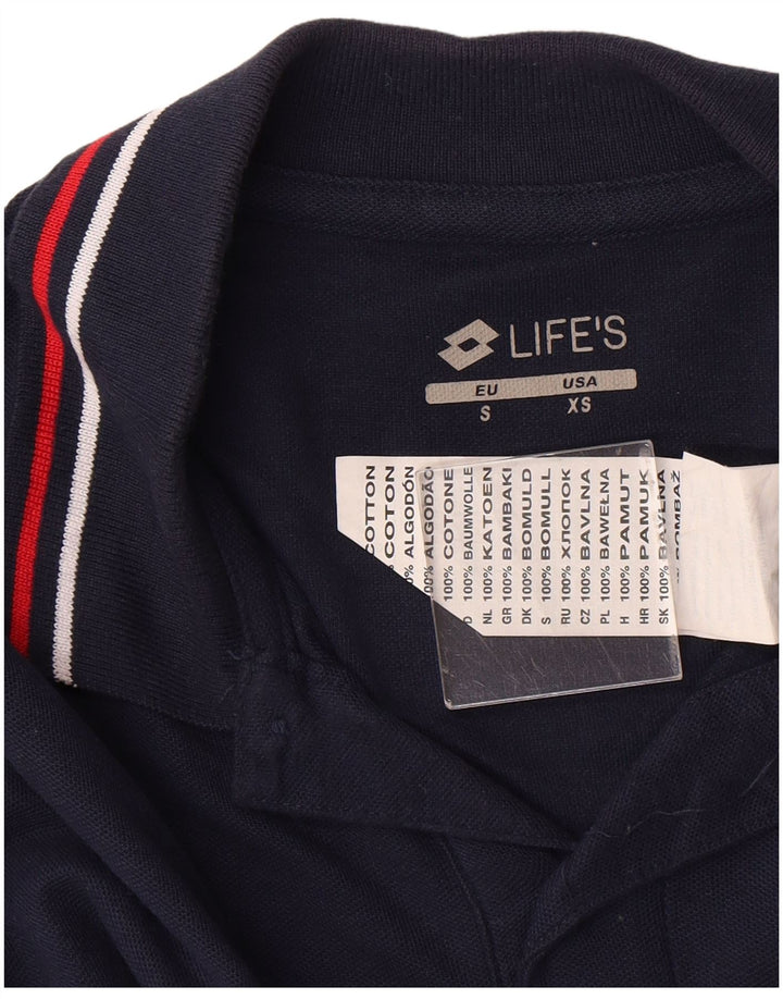LOTTO Mens Polo Shirt Small Navy Blue Cotton