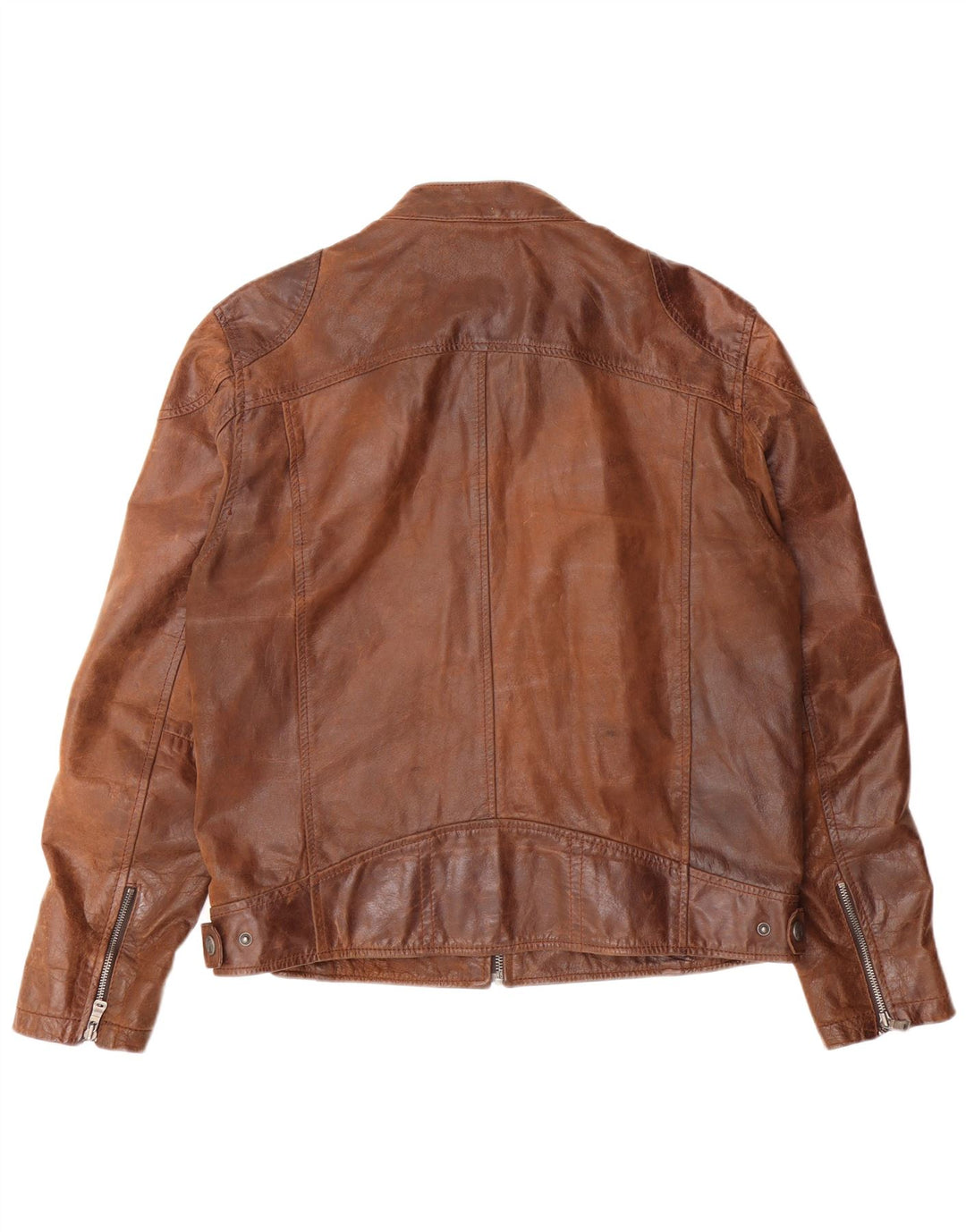 Jachetă de piele subțire pentru bărbați GIPSY UK 42 XL din piele maro