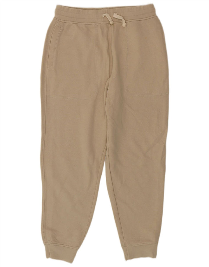 Pantaloni de trening Zara Barbati Joggeri Bumbac Mediu Bej