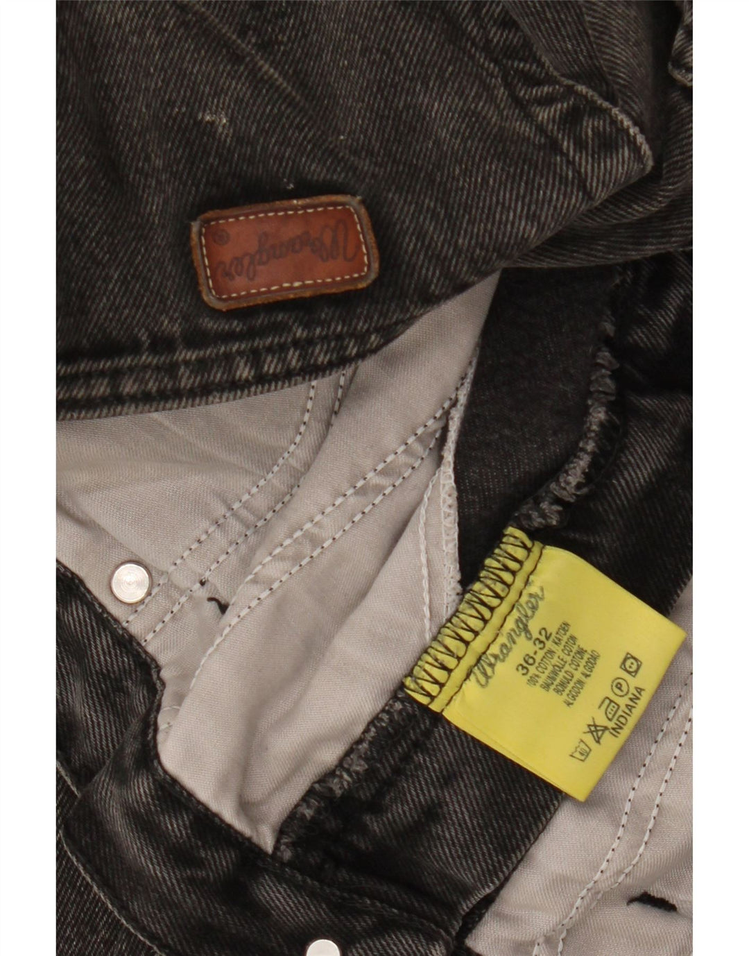 WRANGLER Blugi pentru bărbați Indiana Straight W36 L28 bumbac negru