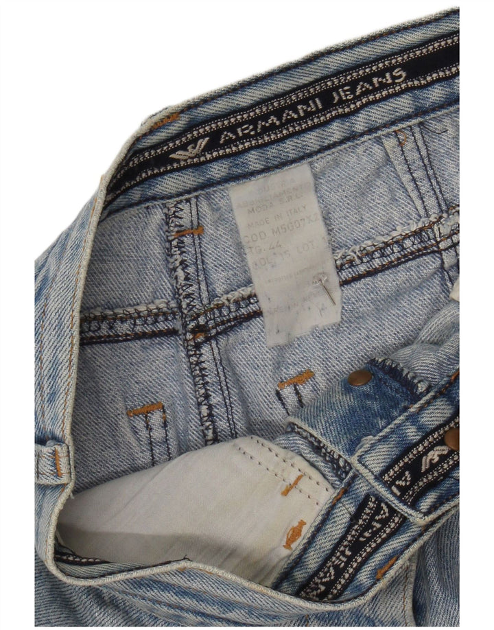 Fusta de denim cu talie înaltă pentru femei ARMANI IT 44 Medium W24 Albastru