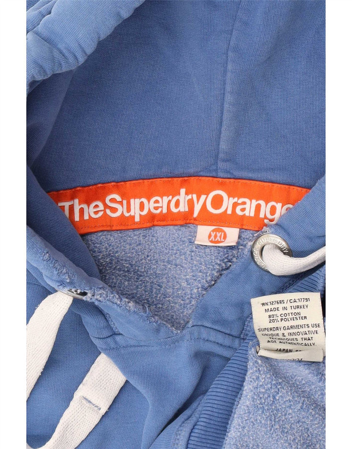 Pulover Superdry pentru bărbați, bumbac albastru 2XL