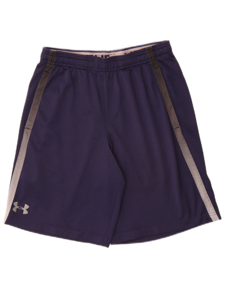 Pantaloni scurți sport Under Armour pentru bărbați Heat Gear, poliester mediu albastru bleumarin