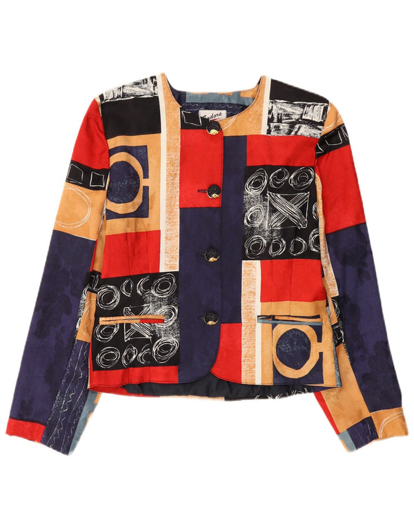 Jachetă Endora pentru femei cu 4 nasturi, Marea Britanie 12 Medium, multicoloră, mozaic