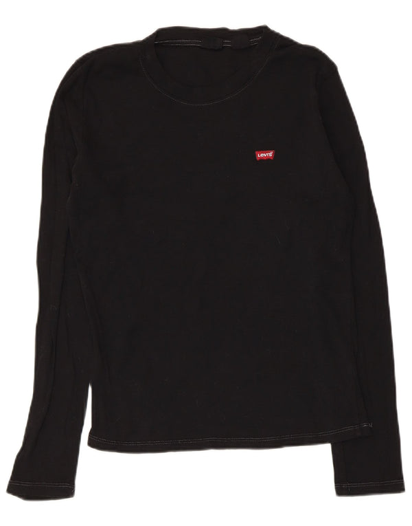 Top pentru femei LEVI'S cu mânecă lungă UK 10 Small Black