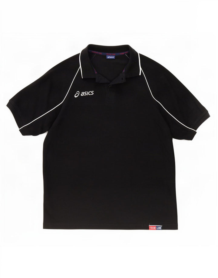 Tricou polo pentru bărbați Asics XL bumbac negru