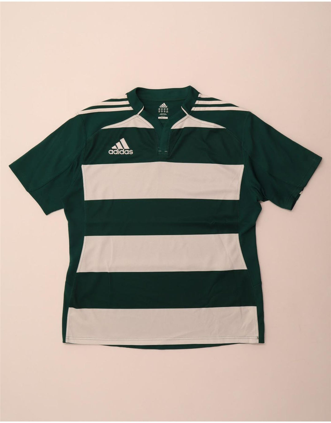 Tricou Adidas Climacool pentru bărbați Top 2XL Poliester cu dungi verzi