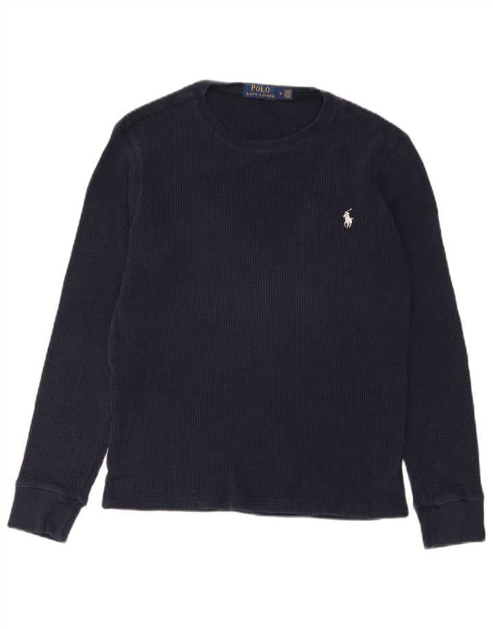 Top pentru bărbați Polo Ralph Lauren cu mânecă lungă, mediu, bleumarin, bumbac